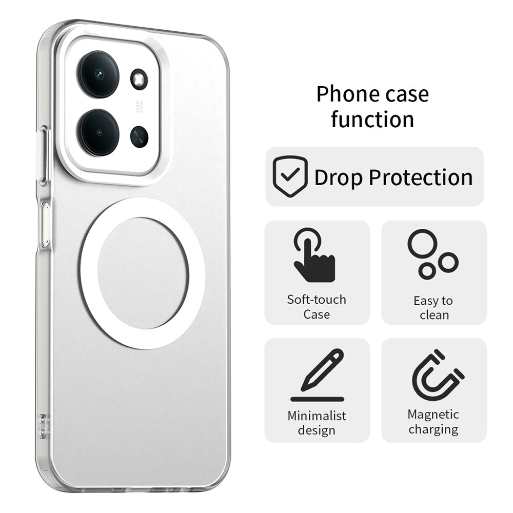 MagSafe futrola za Xiaomi Poco C85 4G / Redmi 15C 5G / 15C 4G, Techsuit, CandyCase, Bijela