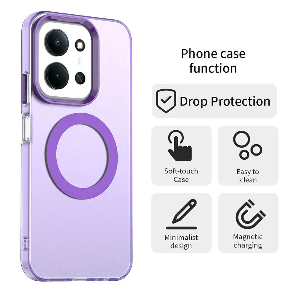 MagSafe futrola za Xiaomi Poco C85 4G / Redmi 15C 5G / 15C 4G, Techsuit, CandyCase, Ljubičasta