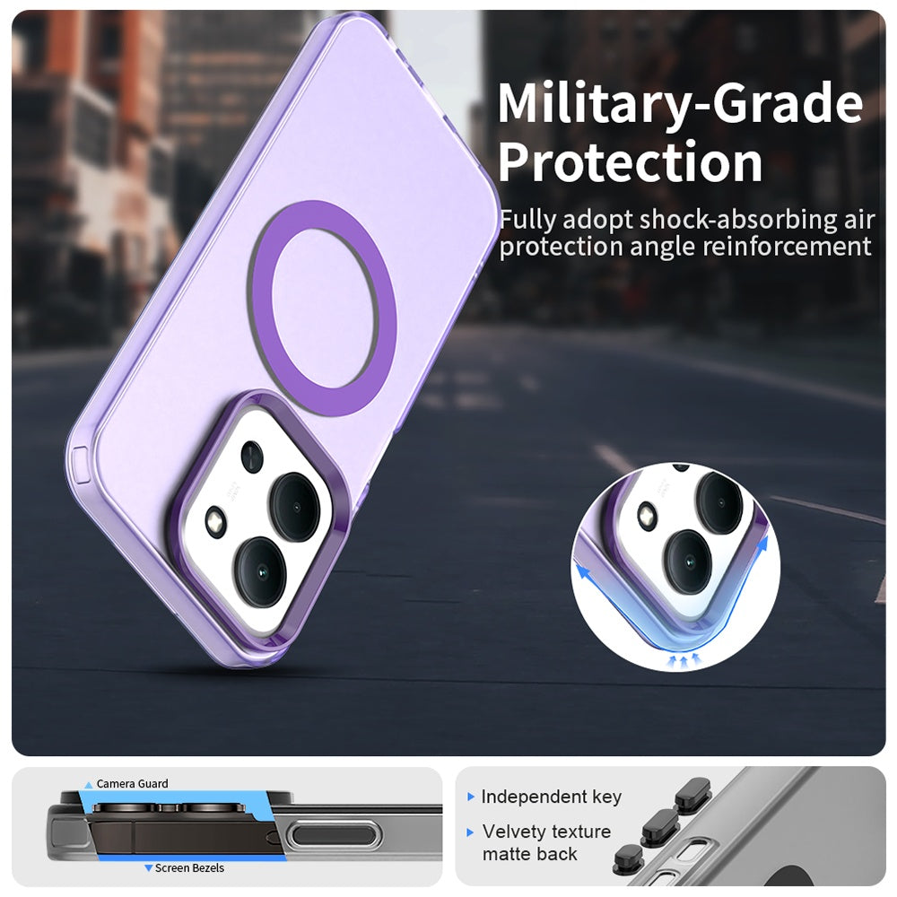 MagSafe futrola za Xiaomi Poco C85 4G / Redmi 15C 5G / 15C 4G, Techsuit, CandyCase, Ljubičasta