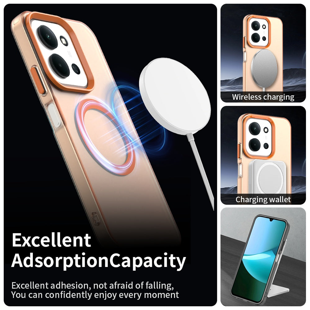 MagSafe futrola za Xiaomi Poco C85 4G / Redmi 15C 5G / 15C 4G, Techsuit, CandyCase, Narančasta