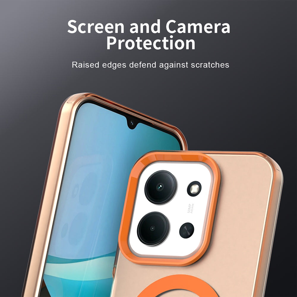 MagSafe futrola za Xiaomi Poco C85 4G / Redmi 15C 5G / 15C 4G, Techsuit, CandyCase, Narančasta