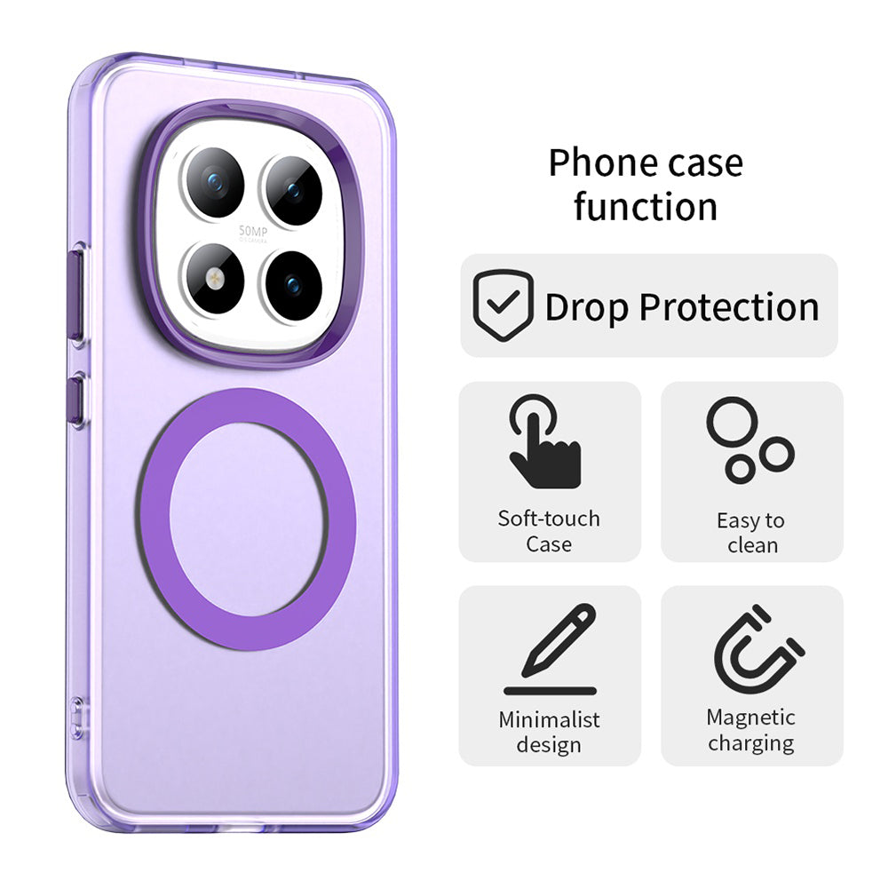 MagSafe futrola za Xiaomi Poco M8 Pro / Redmi Note 15 Pro+ 5G, Techsuit, CandyCase, Ljubičasta