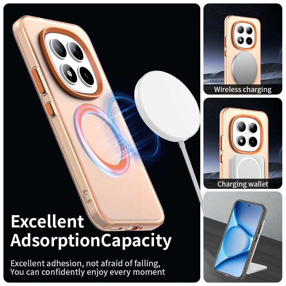 MagSafe futrola za Xiaomi Poco M8 Pro / Redmi Note 15 Pro+ 5G, Techsuit, CandyCase, Narančasta