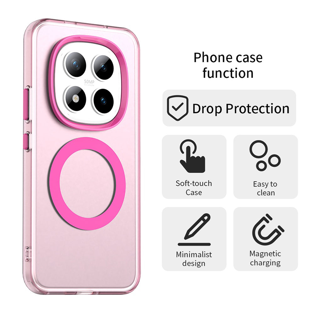MagSafe futrola za Xiaomi Poco M8 Pro / Redmi Note 15 Pro+ 5G, Techsuit, CandyCase, Roza