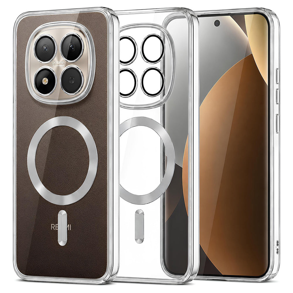 MagSafe futrola za Xiaomi Poco M8 Pro / Redmi Note 15 Pro+ 5G, Techsuit, Luxury Crystal, Srebrna