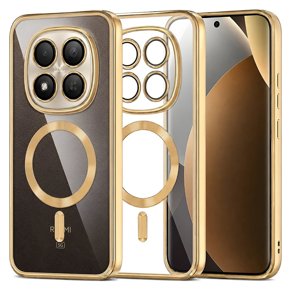 MagSafe futrola za Xiaomi Poco M8 Pro / Redmi Note 15 Pro+ 5G, Techsuit, Luxury Crystal, Zlatna