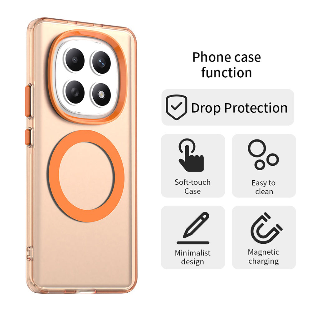 MagSafe futrola za Xiaomi Poco M8 / Redmi Note 15 5G / Note 15 4G, Techsuit, CandyCase, Narančasta