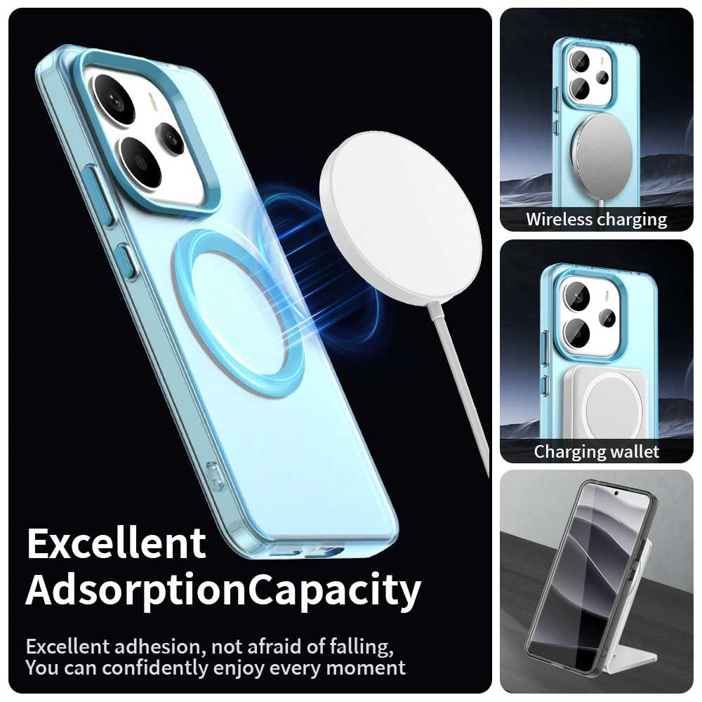 MagSafe maska za Xiaomi Redmi Note 14 5G, Techsuit, CandyCase, Plava