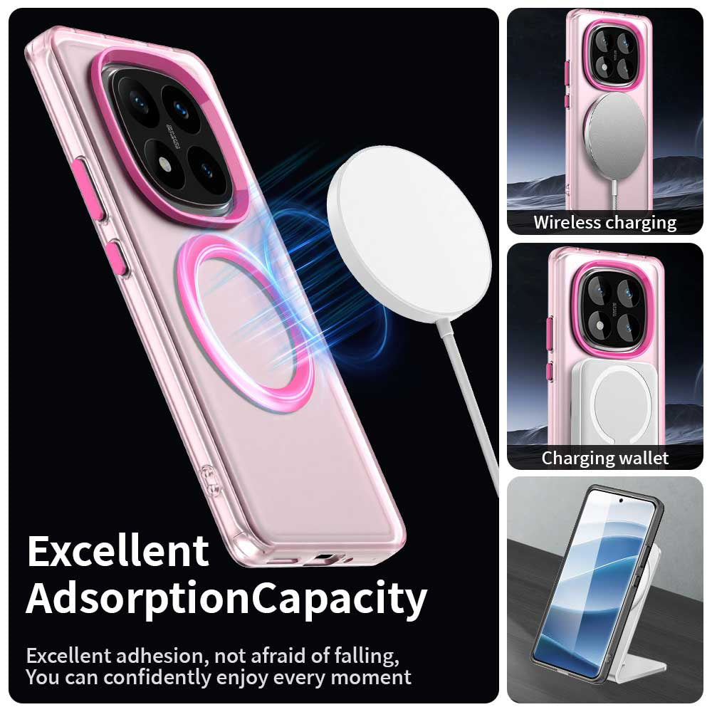 MagSafe futrola za Xiaomi Redmi Note 14 Pro 4G, Techsuit, CandyCase, Roza