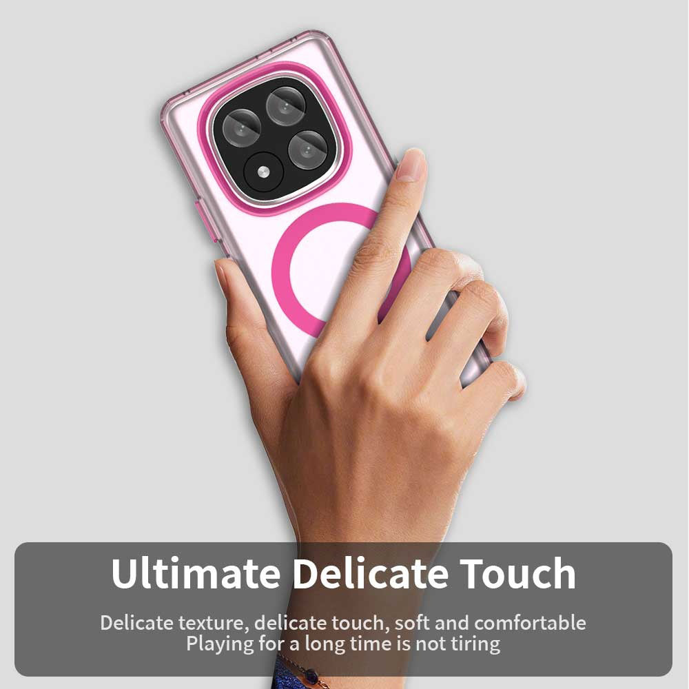 MagSafe maska za Xiaomi Redmi Note 14 Pro+ 5G, Techsuit, CandyCase, Roza