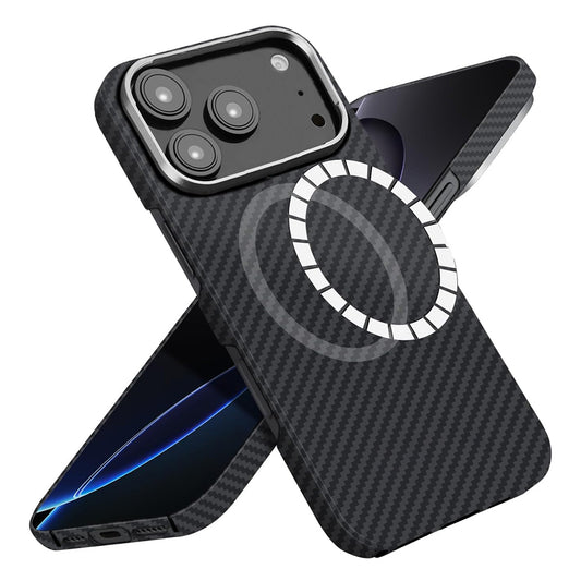 Futrola MagSafe za Apple iPhone 17 Pro, Techsuit Aramid Fiber, Crna