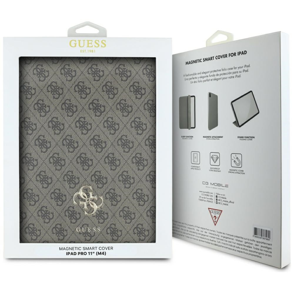 Futrola za Apple iPad Pro 11 (2024), Guess, 4G Big Logo, Smeđa
