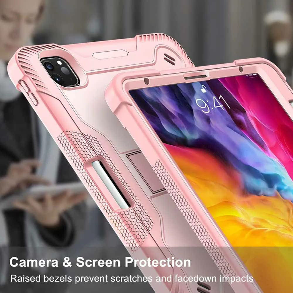 Futrola za Apple iPad Pro 11 (2024), Techsuit, Rugged TabShell, Roza