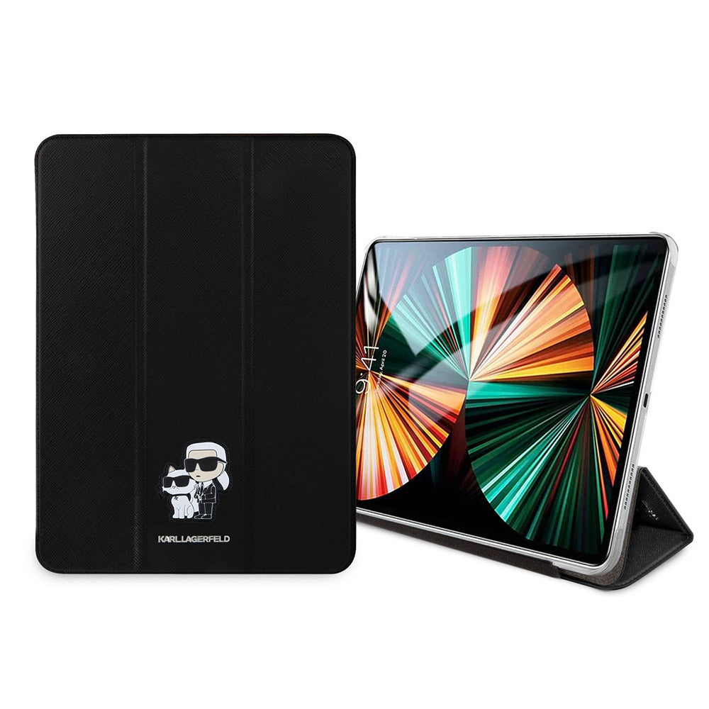 Futrola za Apple iPad Pro 13 (2024), Karl Lagerfeld, Saffiano Karl & Choupette, Crna