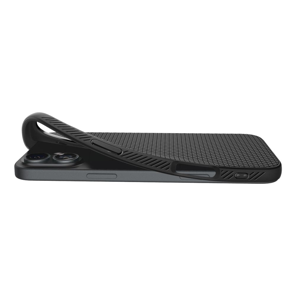 Futrola za Apple iPhone 16, Spigen, Liquid Air, Mat Crna ACS08194