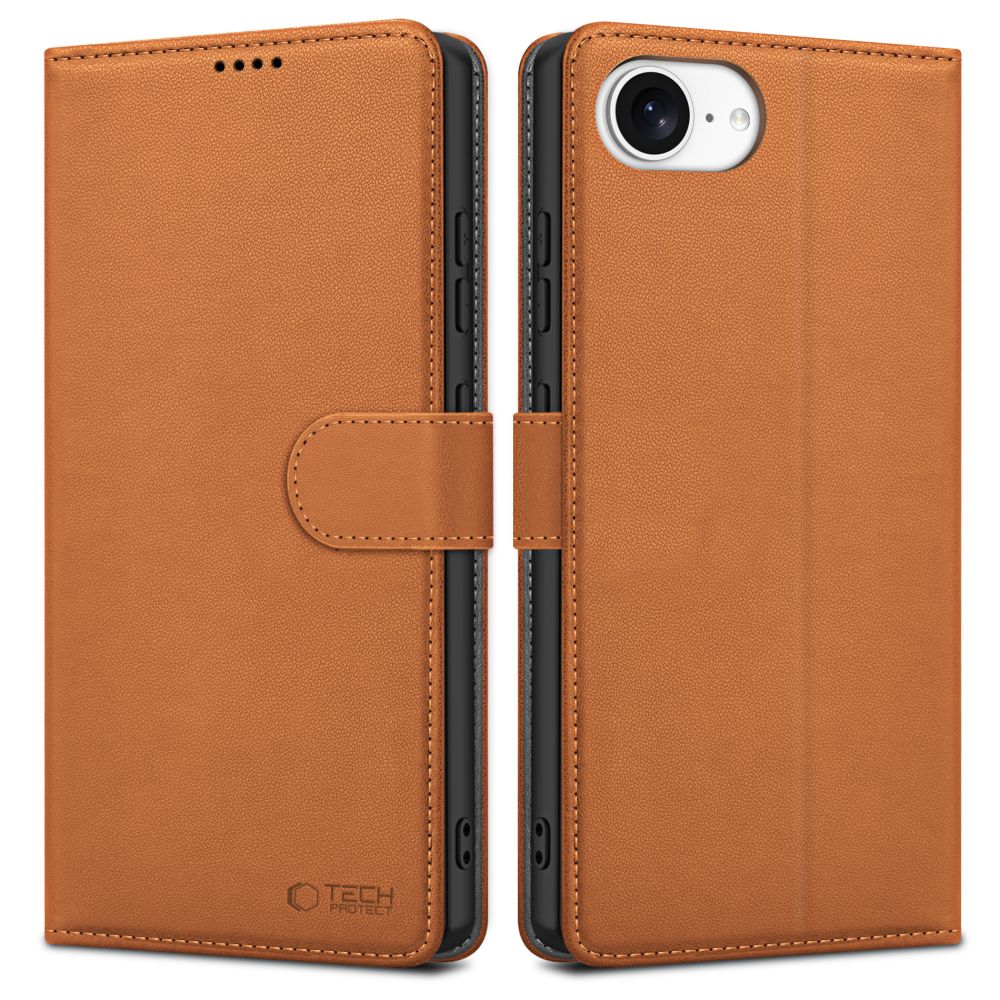 Futrola za Apple iPhone 17e / 16e, Tech-Protect, Wallet, Smeđa