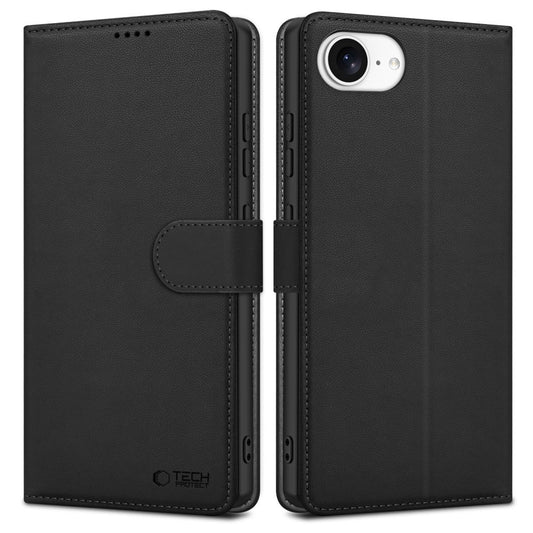 Futrola za Apple iPhone 16e, Tech-Protect, Wallet, Crna