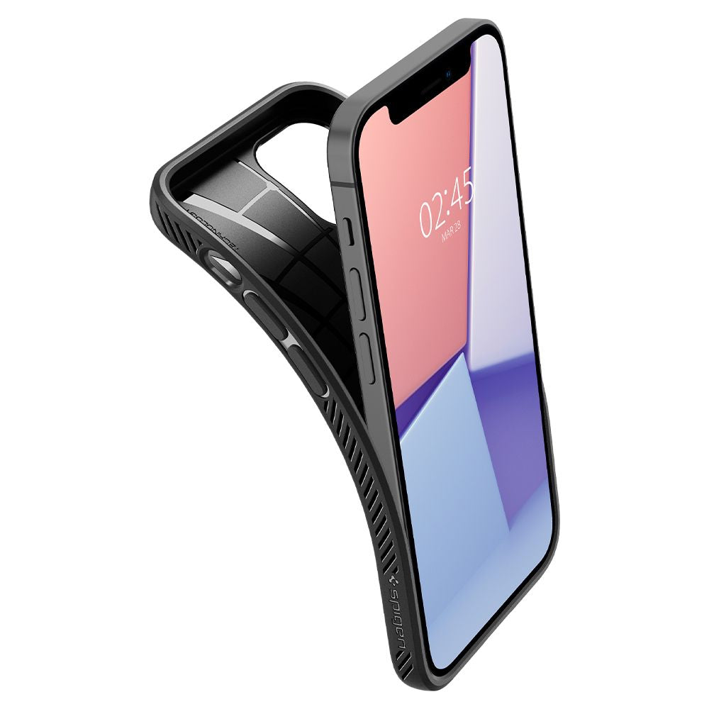 Maska za Apple iPhone 12 / 12 Pro, Spigen, Liquid Air, Crna ACS01701
