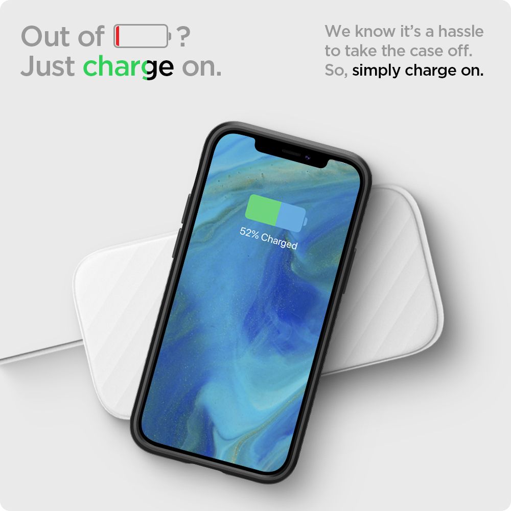 Maska za Apple iPhone 12 / 12 Pro, Spigen, Liquid Air, Crna ACS01701