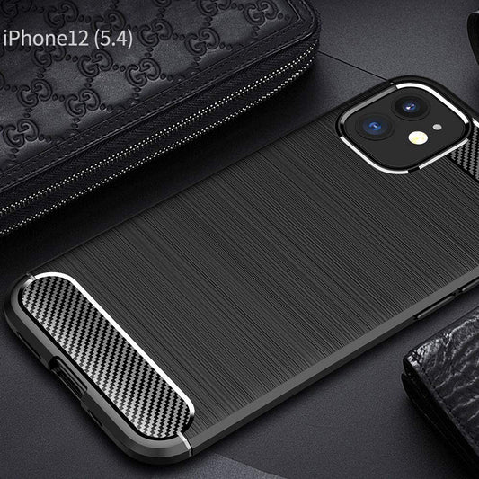 Maska za Apple iPhone 12 mini, Techsuit, Karbon, Crna