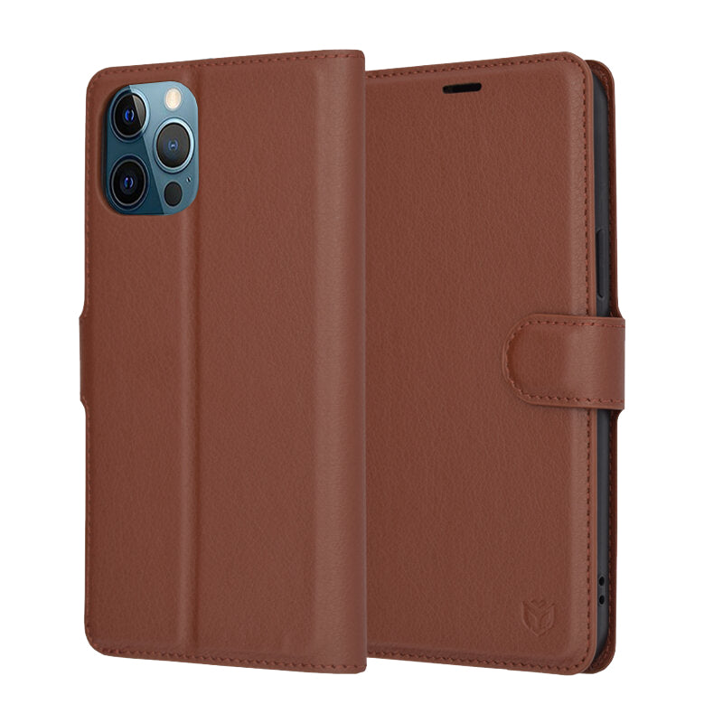 Futrola za Apple iPhone 12 Pro Max, Techsuit, Leather Folio, Smeđa