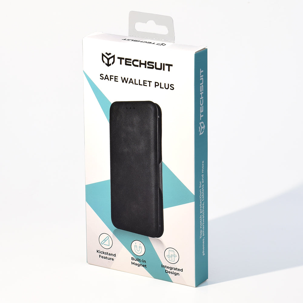 Maska za Apple iPhone 13 Pro Max, Techsuit, Safe Wallet Plus, Crna