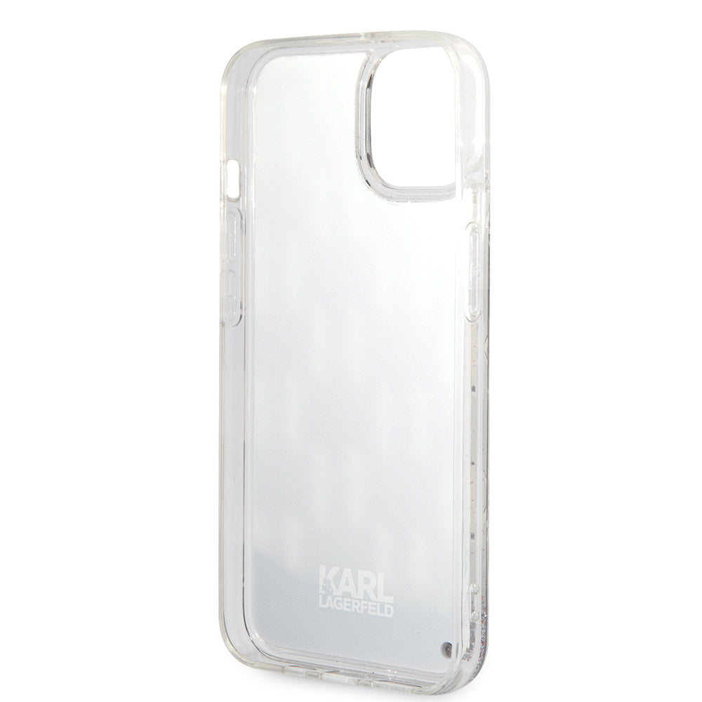 Futrola za Apple iPhone 14, Karl Lagerfeld, Liquid Glitter Monogram, Crna