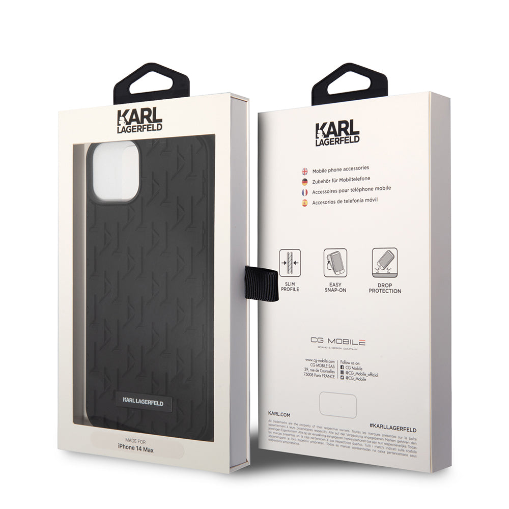 Futrola za Apple iPhone 14 Plus, Karl Lagerfeld, 3D Monogram, Crna