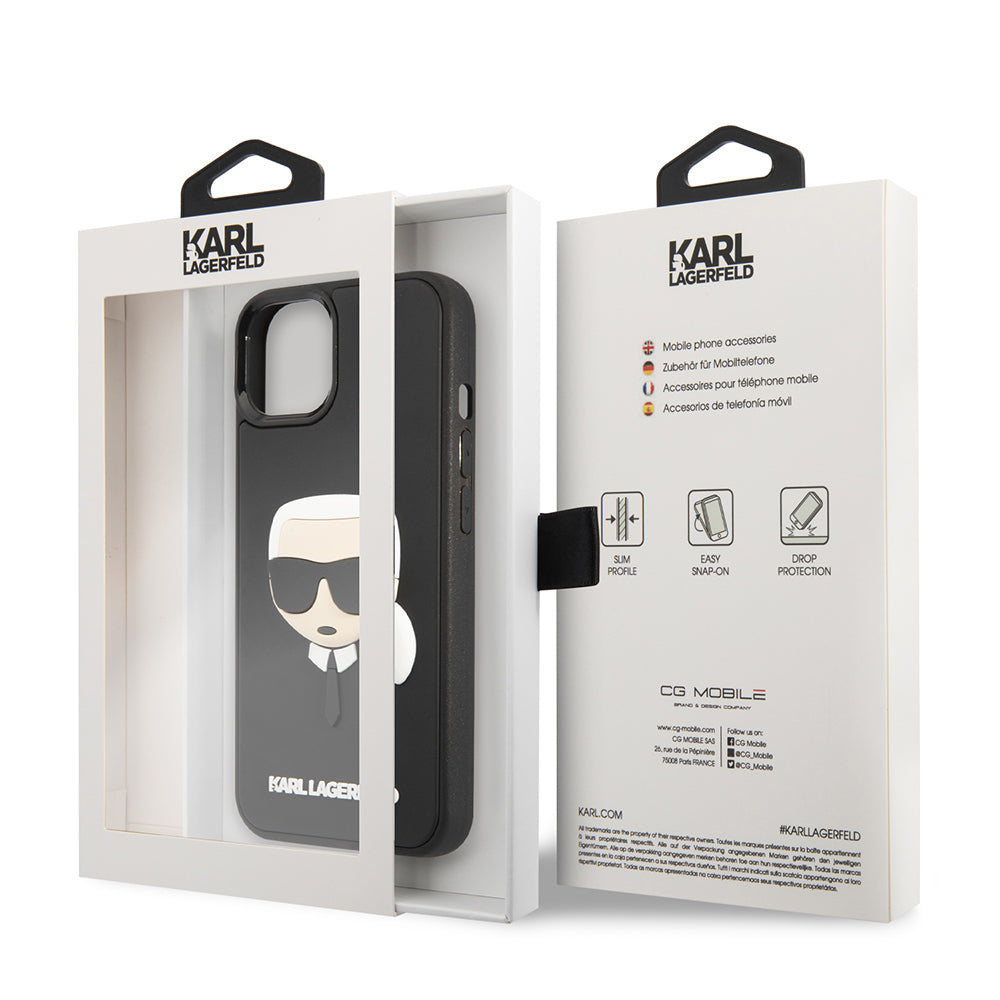 Futrola za Apple iPhone 14 Plus, Karl Lagerfeld, 3D Rubber Karl's Head, Crna