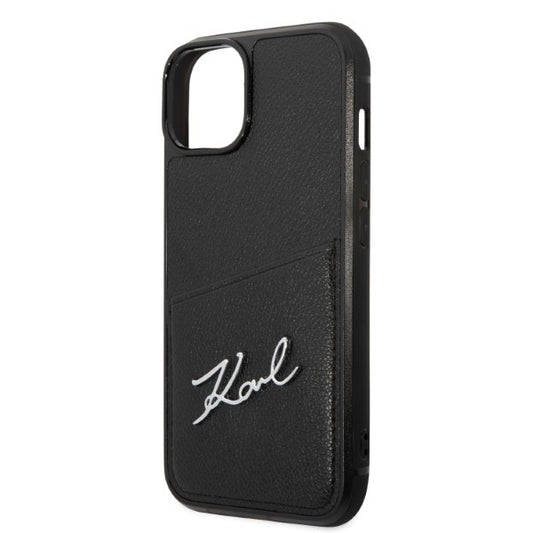 Futrola za Apple iPhone 14 Plus, Karl Lagerfeld, Cardslots Signature Logo, Crna