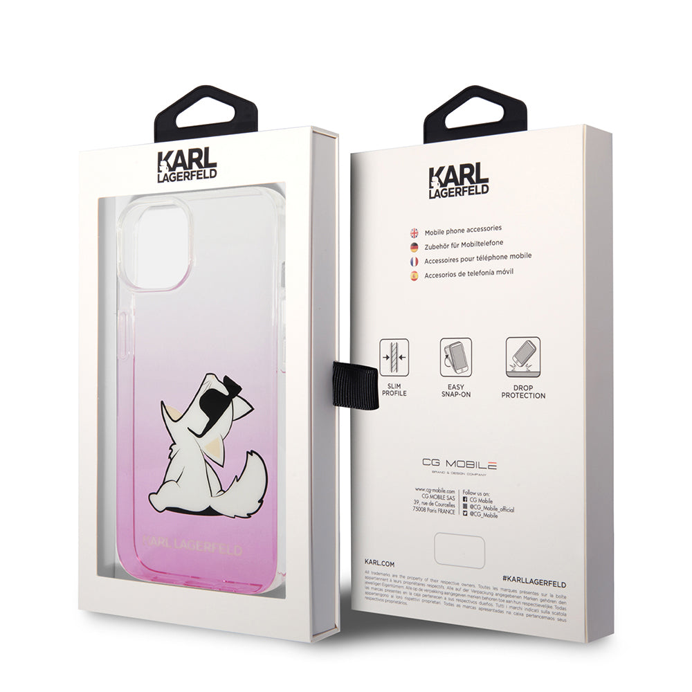 Futrola za Apple iPhone 14 Plus, Karl Lagerfeld, Choupette Fun, Roza