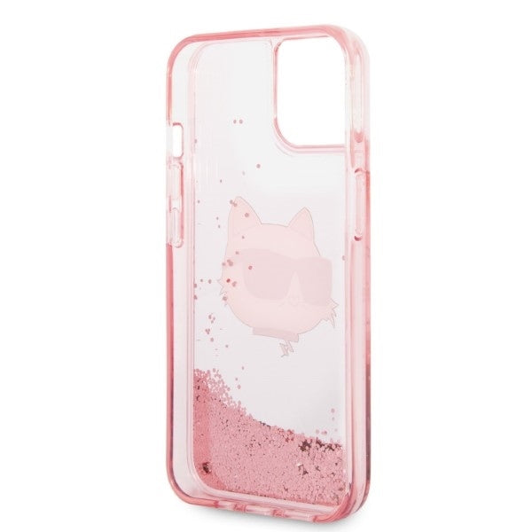 Futrola za Apple iPhone 14 Plus, Karl Lagerfeld, Glitter Choupette's Head, Roza