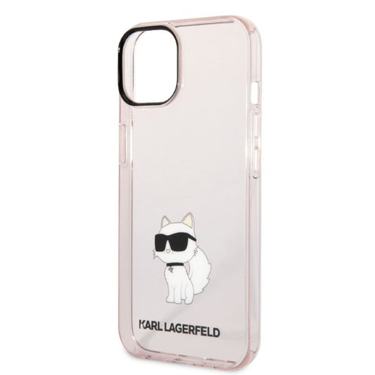 Futrola za Apple iPhone 14 Plus, Karl Lagerfeld, Ikonik Choupette, Roza