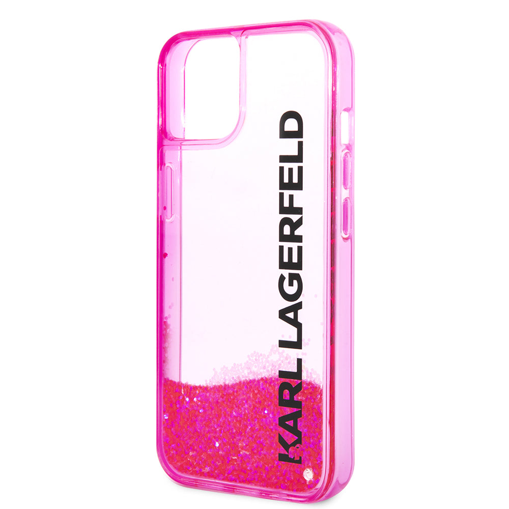 Futrola za Apple iPhone 14 Plus, Karl Lagerfeld, Liquid Glitter KL Logo, Roza