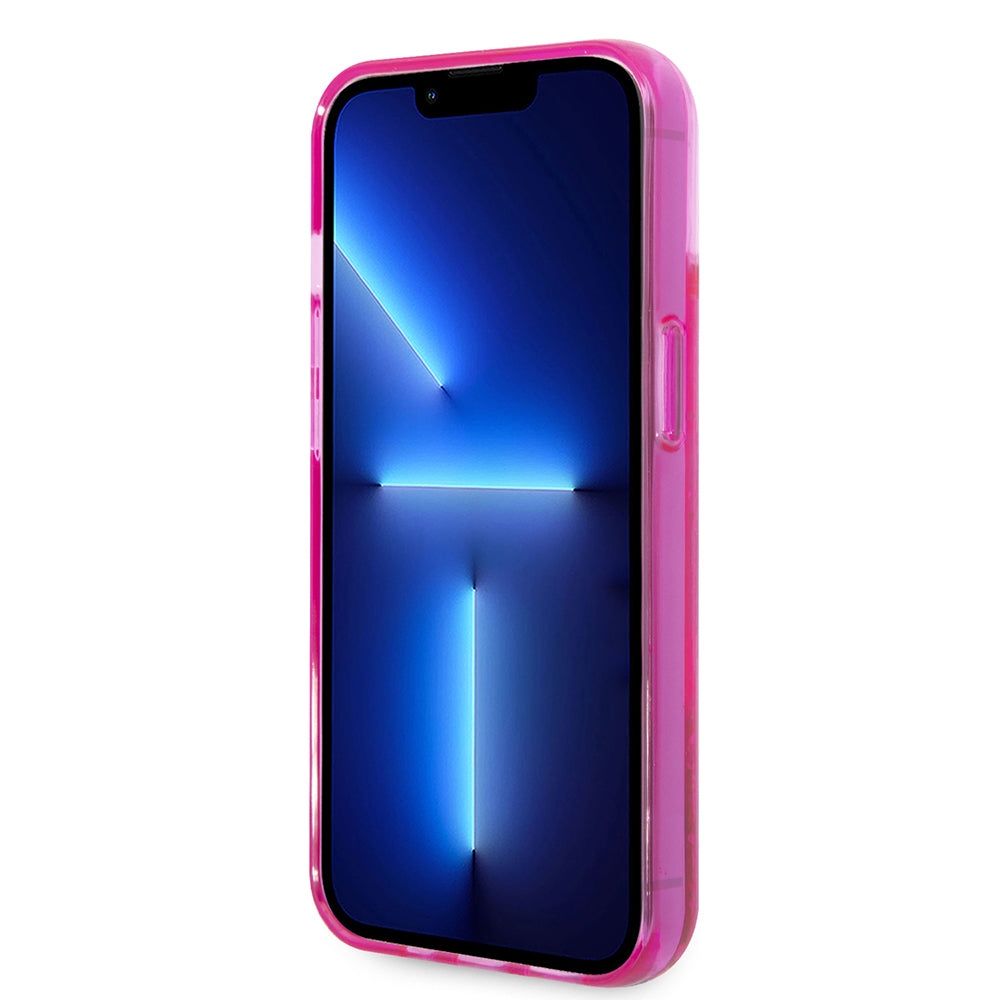 Futrola za Apple iPhone 14 Plus, Karl Lagerfeld, Liquid Glitter KL Logo, Roza