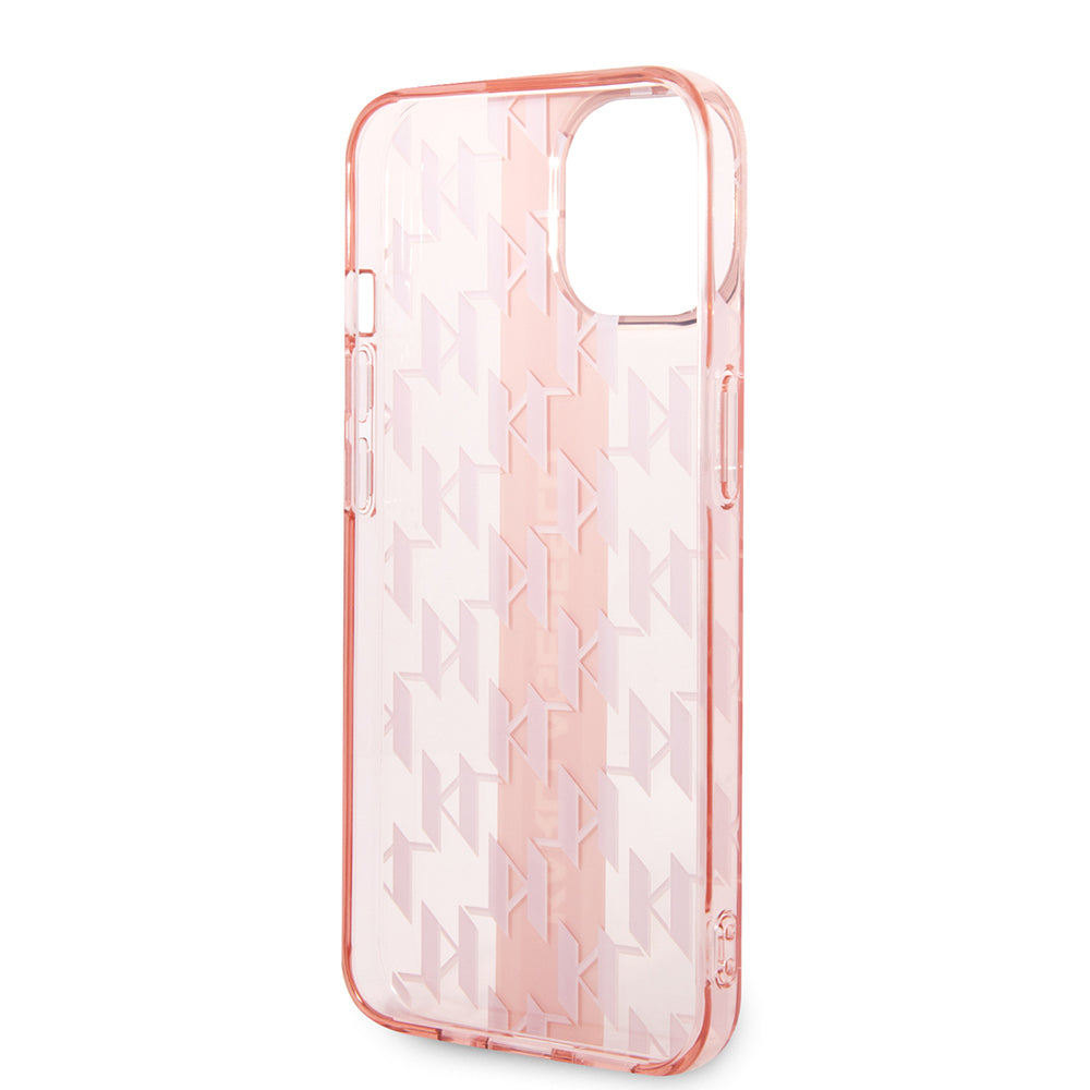 Futrola za Apple iPhone 14 Plus, Karl Lagerfeld, Monogram Stripe, Roza