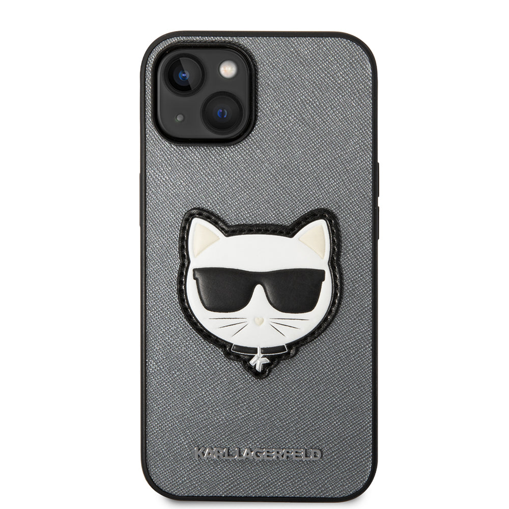 Futrola za Apple iPhone 14 Plus, Karl Lagerfeld, Saffiano Choupette's Head, Srebrna