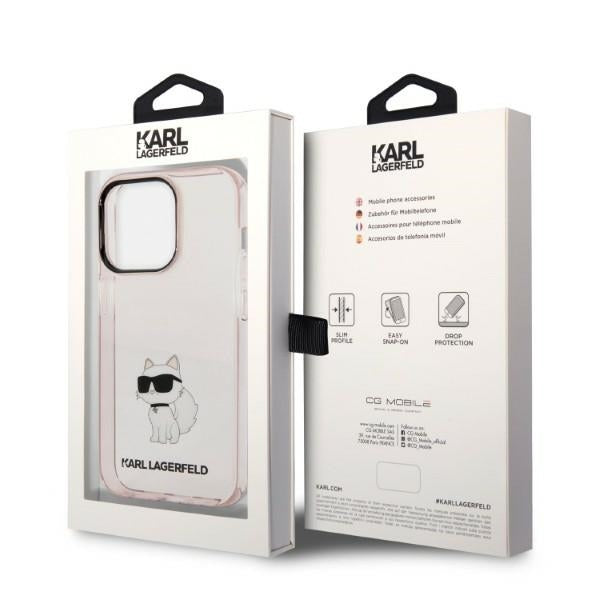 Futrola za Apple iPhone 14 Pro, Karl Lagerfeld, Ikonik Choupette, Roza
