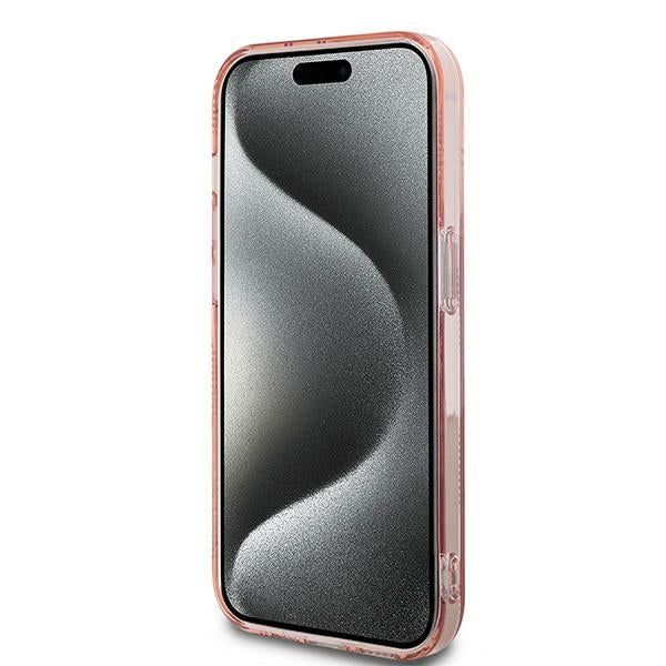 Futrola za Apple iPhone 14 Pro, Karl Lagerfeld, IML Luxury Monogram Choupette's Head, Roza