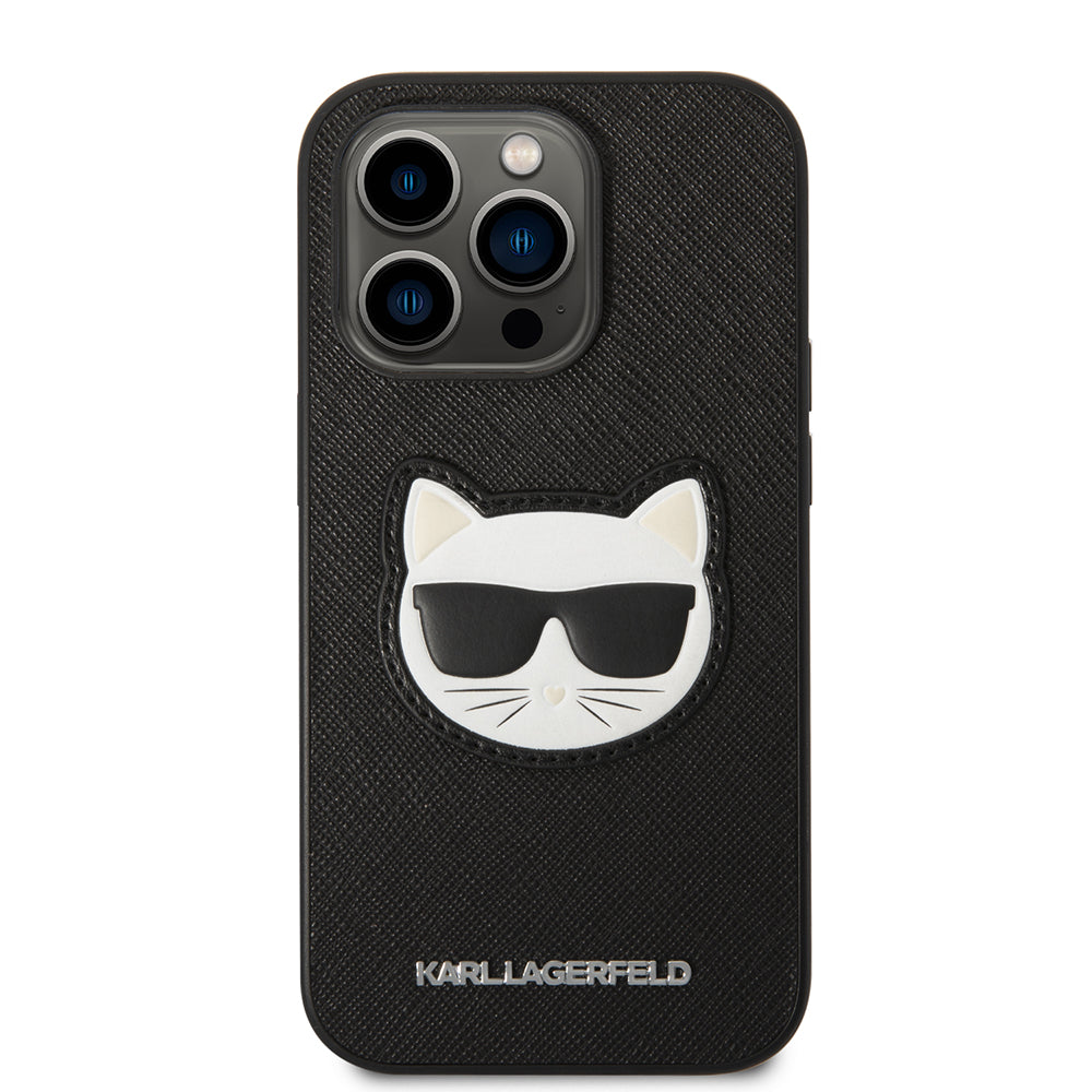 Futrola za Apple iPhone 14 Pro, Karl Lagerfeld, Saffiano Choupette's Head, Crna