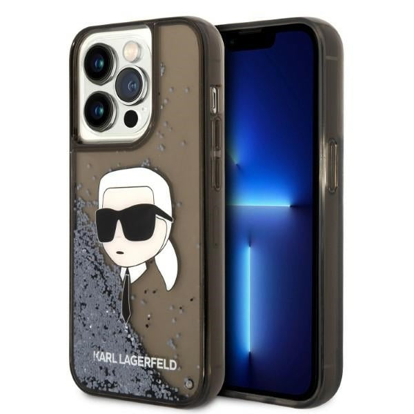 Futrola za Apple iPhone 14 Pro Max, Karl Lagerfeld, Glitter Karl's Head, Crna