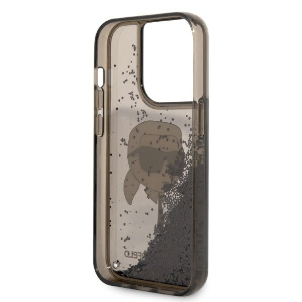 Futrola za Apple iPhone 14 Pro Max, Karl Lagerfeld, Glitter Karl's Head, Crna