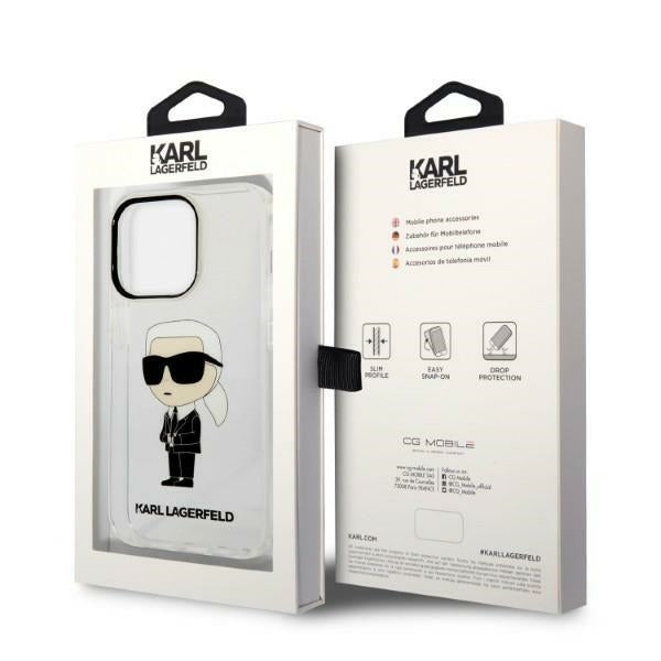 Futrola za Apple iPhone 14 Pro Max, Karl Lagerfeld, Ikonik Karl, Prozirna