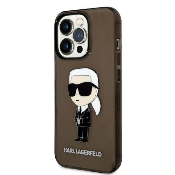 Futrola za Apple iPhone 14 Pro Max, Karl Lagerfeld, IML Ikonik NFT, Crna