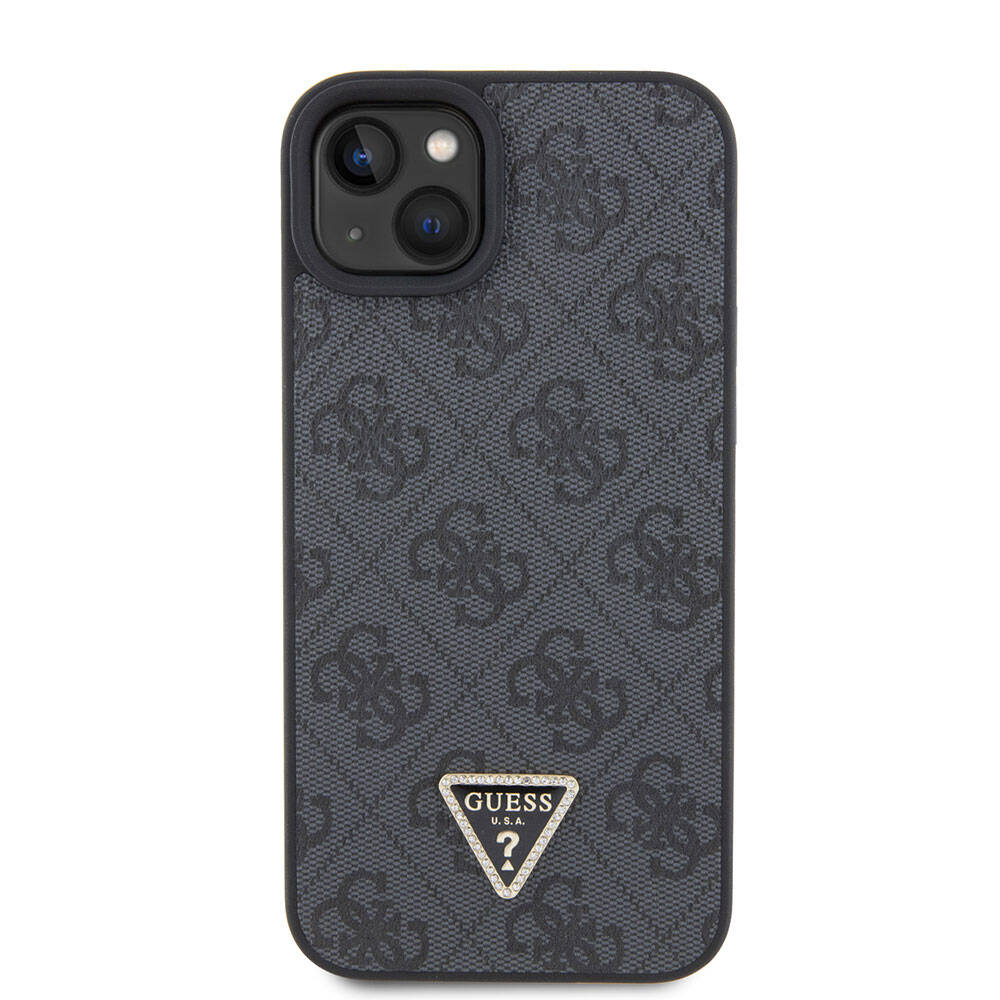 Futrola za Apple iPhone 15 / 14, Guess, Crossbody 4G Metal Logo, Crna