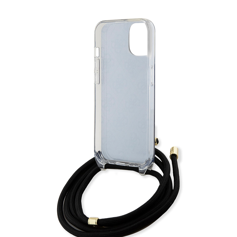 Futrola za Apple iPhone 15, Guess, 4G IML Printed Crossbody, Crna