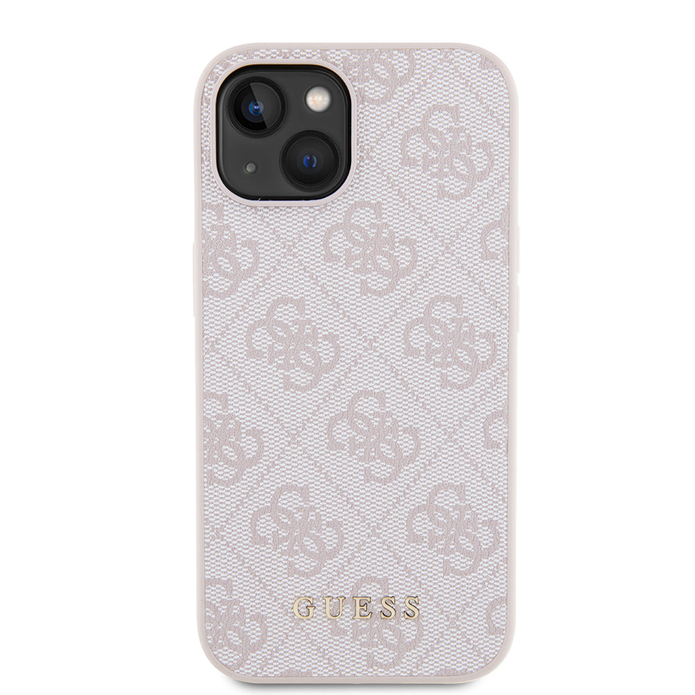 Futrola za Apple iPhone 15, Guess, 4G Metal Gold Logo, Roza