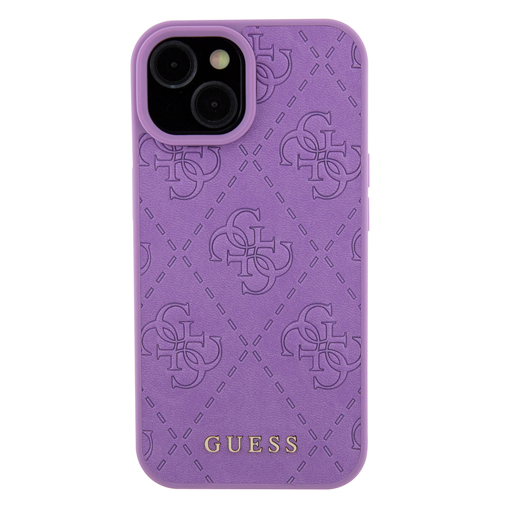 Futrola za Apple iPhone 15, Guess, 4G Stamped, Svijetlo ljubičasta