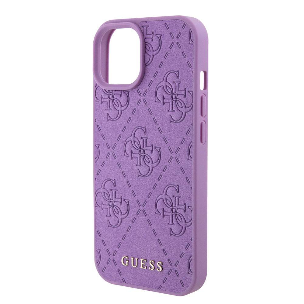 Futrola za Apple iPhone 15, Guess, 4G Stamped, Svijetlo ljubičasta