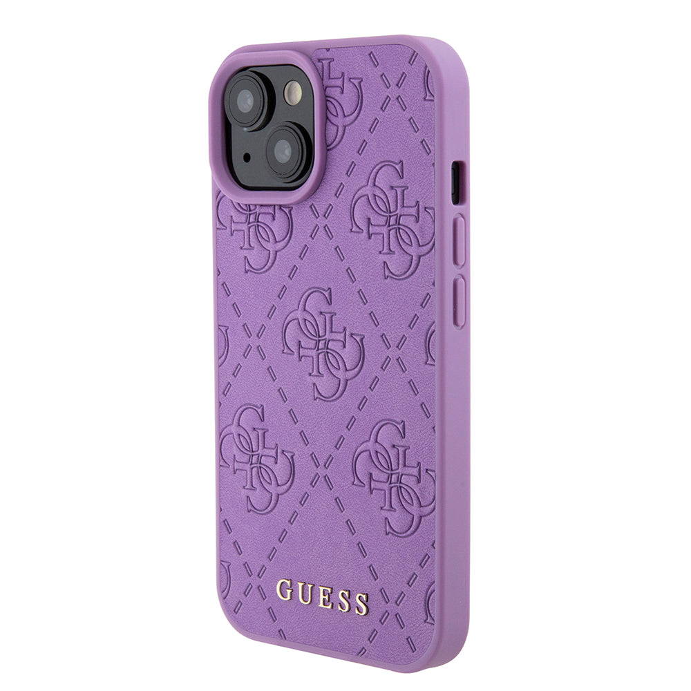 Futrola za Apple iPhone 15, Guess, 4G Stamped, Svijetlo ljubičasta